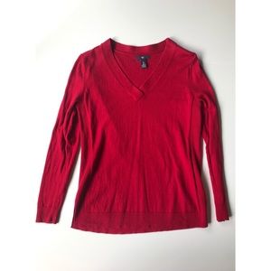 GAP Red V-neck Sweater